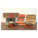 Tobacco advertising, cigarette rolling machines