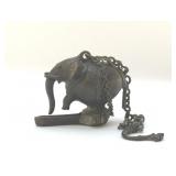 Unique Antique brass elephant, oil lamp