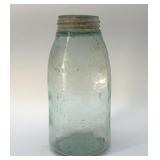 1858 Masons blue jar 9.5