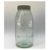 Masons improved blue jar 9 1/2 