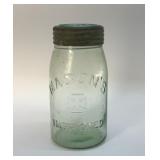 1874 #21 MASINS IMPROVED MALTESE CROSS BLUE JAR