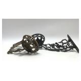 Antique oil lamp wall brackets
