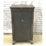Antique music cabinet with phonograph records