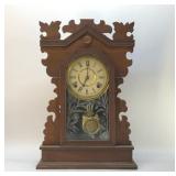Victorian Gilbert Owl Clock, runs