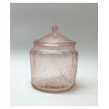 Hazel, Atlas Royal lace pink biscuit jar