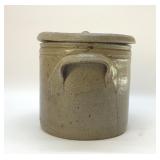 JD CRAVEN POTTERY CROCK WITH LID 1800