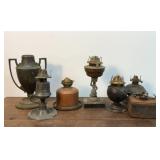 Antique oil lamp Bases/Parts