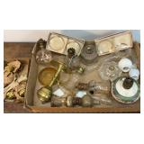 Antique oil lamps and parts