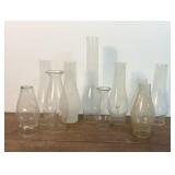 Antique oil lamp hurricanes