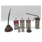 Lot of VTG Small Oil Cans
