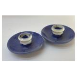 CB CRAVEN CLUE POTTERY CANDLESTICKS 4