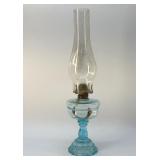 1870s Apollo pattern Adams, glass oil lamp