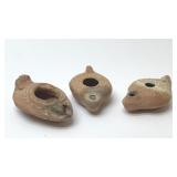 Ancient Roman terra-cotta oil lamps