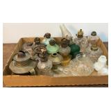 Antique miniature oil lamp parts