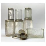 Antique Hoosier cabinet canisters