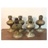 Antique lot of 6 Oil Lamp Bases/parts
