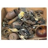 Large lot of Antique Oil Lamp Parts