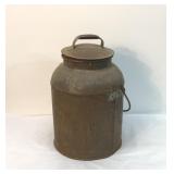14" antique metal milk Can