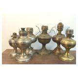6 antique oil lamp Bases/Parts