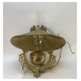 Victorian brass hanging chandelier made in England