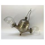 Antique double angle hanging oil lamp