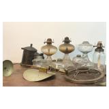Antique  oil lamps parts