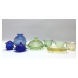 Assorted depression glass