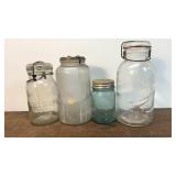 4 VTG Canning jars