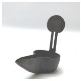 Antique forged whale oil lamp