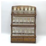 VTG spice rack, jars