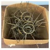 Antique oil lampshade brackets