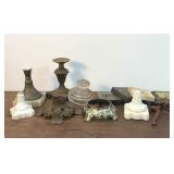 Antique oil lamp parts