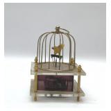 VTG dancing bird in cage music box