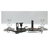Antique candlesticks and candle snips
