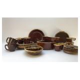37 PCs Brown Drip pottery (see all photos)