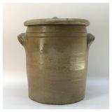 1827-1895 JD CRAVEN LIDDED POTTERY CROCK 10
