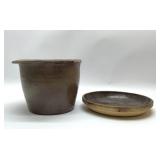 JD CRAVEN POTTERY MILK RISER, UNDERPLATE