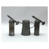3 ANTIQUE OIL CANS 6