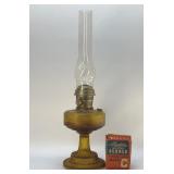 ANTIQUE ALADDIN LAMP B106 COLONIAL AMBER GLASS