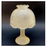 West Moreland white satin glass fairy lamp