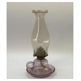 Vintage Purple Glass Finger lamp 11"