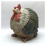 Large Plump Wood Rooster 15"