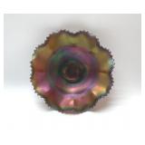 9" VTG NORTHWOOD Carnival Glass Bowl BASKETWEAVE