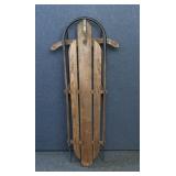 Unusual round top antique sled 53