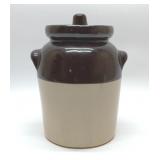 Pottery 2 tone cookie jar 9