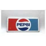Metal Pepsi-Cola display sign 22 x 10