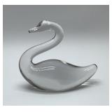 Heavy glass swan sculpture 7