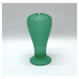 9" VTG Tiffin Glass Frosted Flower Vase