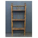 ANTIQUE ADIRONDACK BAMBOO SHELF 9X18X43