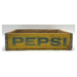 VTG PEPSI COLA DELIVERY CRATE YELLOW